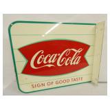 1959 COCA COLA FISHTAIL FLANGE SIGN