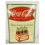 1959 COKE FISHTAIL SIGN W/ CARTON