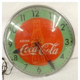 15IN GREEN/RED COKE CLOCK