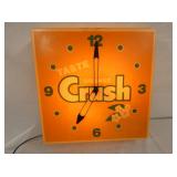 16IN LIGHTED ORANGE CRUSH CLOCK