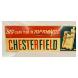 EMB. CHESTERFIELD TOBACCO SIGN