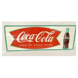 COKE FISHTAIL SIGN W/ BOTTLE