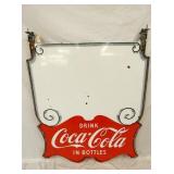 PORC. COCA COLA SWINGER SIGN W/ BRACKET