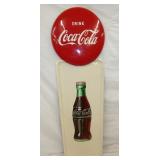 COCA COLA PILLAR SIGN W/ BUTTON