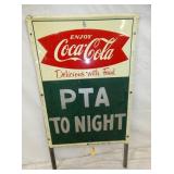 COKE FISHTAIL SIDEWALK SIGN