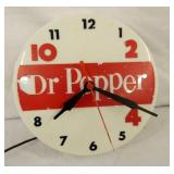 PLASTIC DR. PEPPER CAP CLOCK