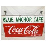 PORC. DS BLUE ANCHOR COKE CAFE SIGN