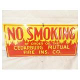 EMB. NO SMOKING FIRE INS. SIGN