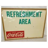 COKE REFRESHMENT AREA SIGN
