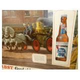 VIEW 3 PABST FRAMED CARDBOARD W/ BOTTLE