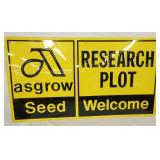 EMB. ASGROW SEED DEALER SIGN