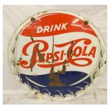 42IN PORC. PEPSI COLA SIGN