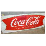 VIEW 2 CLOSEUP PORC. COKE SLED SIGN