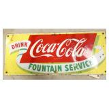 PORC. COCA COLA FOUNTAIN SERVICE SIGN