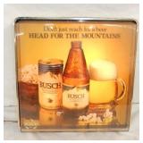 PLASTIC BUSCH LIGHTUP BEER SIGN 16IN