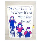 HEAVY METAL SAFETY WEAR HELMENT SIGN