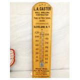 WOODEN LA CASTER WELL DRILLING THERM.