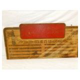 WOODEN COCA COLA MENU SIGN