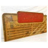 VIEW 3 WOODEN COKE MENU SIGN