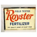 1960 ROYSTER FERTILIZER SIGN 32X23