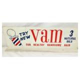 VAM BARBER SHOP SIGN 28X9