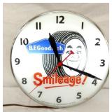 15IN B.F. GOODRICH SMILEAGE CLOCK