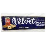 PORC. VELVET TOBACCO SIGN