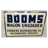 NOS EMB. BOOMS WAGON UNLOADER SIGN