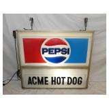 PEPSI LIGHTED SWINGER SIGN 49X42