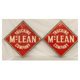 1969 MCLEAN TRUCKING CO. SIGN