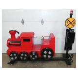 COIN OP TRAIN W/ RR CROSSING SIGN