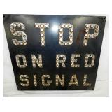 STOP ON RED RR SIGNAL W/ CAT EYES