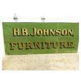 HB JOHNSON FURNITURE CLOTH SIGN
