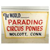 PARADING CIRCUS PONIES SIGN