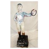 CAST LAWN JOCKEY HITCHING POST