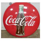 48IN PAINTD COCA COLA BUTTON W/ BOTTLE