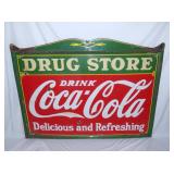 PORC. COKE DRUG STORE SIGN