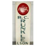 VERTICAL RC RUNKLER SIGN W/ BUTTON