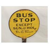 VIEW 3 CAST BUS STOP SIGN