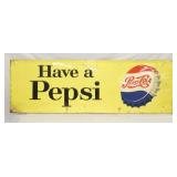 EMB. HAVE A PEPSI SELF FRAMED SIGN