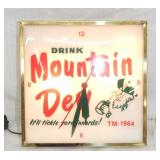 DRINK Mountain Dew LIGHTED CLOCK