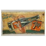 EMB. 7UP SIGN W/BOTTLE