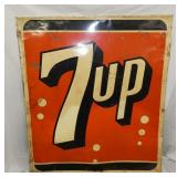 1957 EMB. 7UP SELF FRAMED SIGN