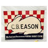 C.B. EASON PURINA RABBIT CHOW SIGN
