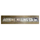 BOYKINS MILLING CO. 2 PIECE SIGN