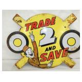 TRADE 2 & SAVE TIRE DISPLAY SIGN