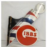 PORC. GIBBS BARBER POLE FLANGE SIGN