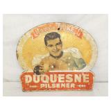 EMB. DUQUESNE PILSNER CARDBOARD SIGN