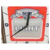 VIEW 3 BUDWEISER PLASTIC CLOCK