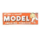 MODEL SMOKING TOBACCO SIGN W/MAN